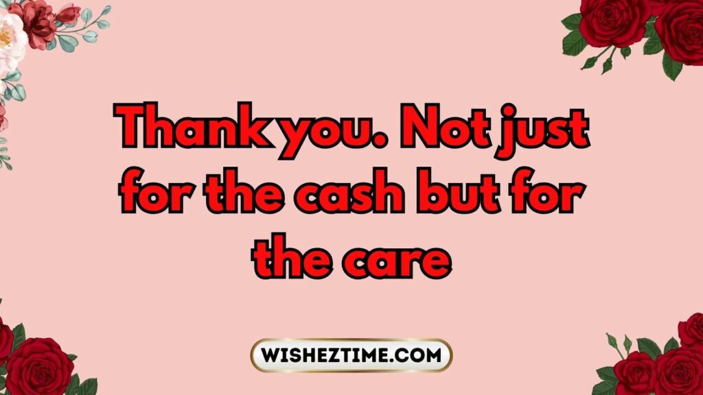 Thank You for Money from Friends