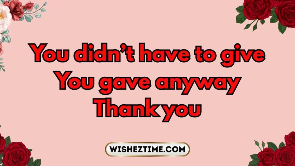 Thank You for the Money Gift 