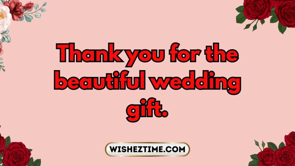 Thank You for Wedding Money Gift 