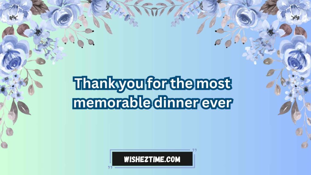 Thank You Notes for Food and Meals
