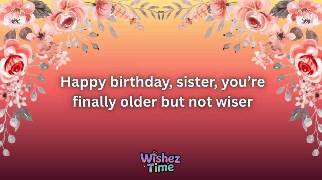 Funny Birthday Wishes for Sister